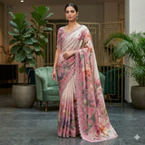 Preseting Beautiful Floral Print Saree