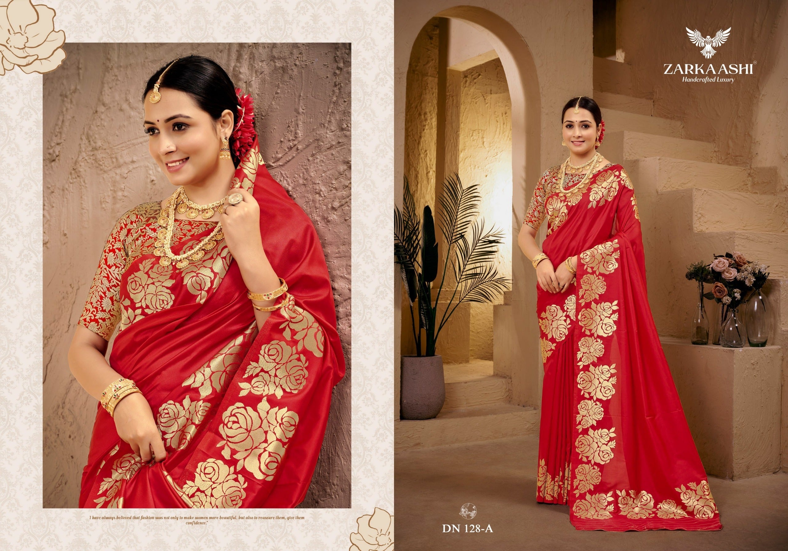 Zarkashi Banrasi Katan Silk Saree