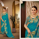 Zarkashi Banrasi Katan Silk Saree