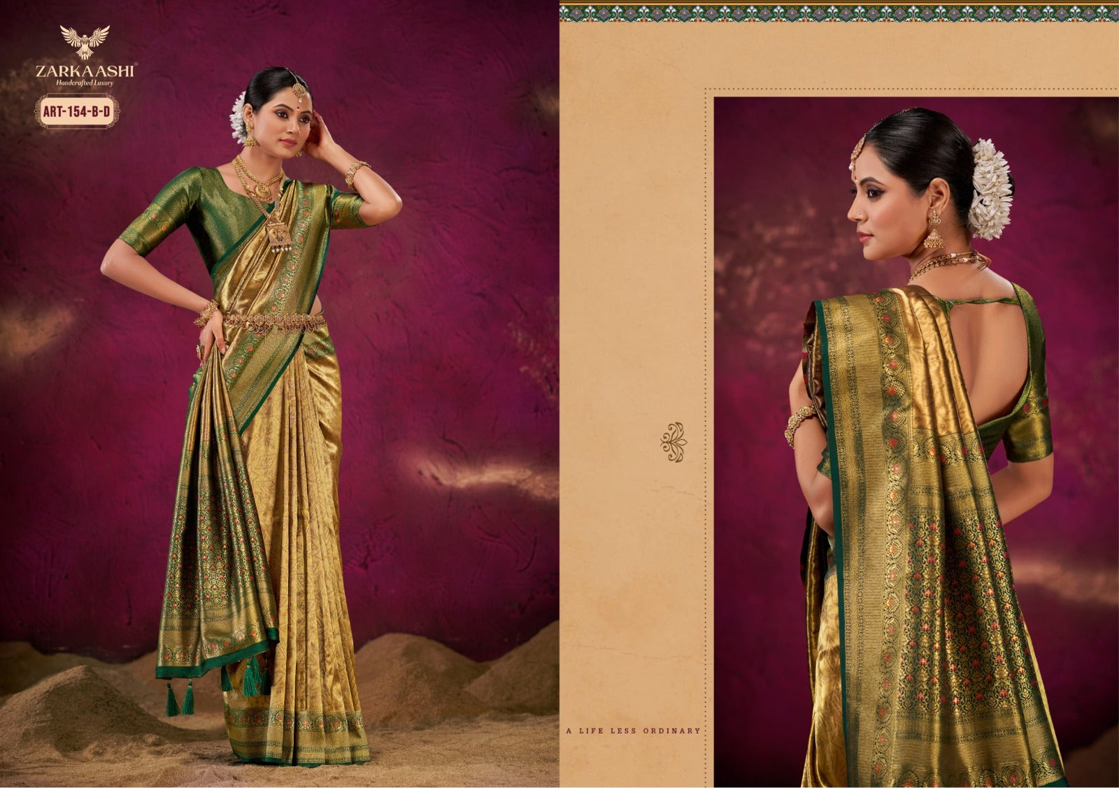 Shimmering Banarasi Katan Silk Saree