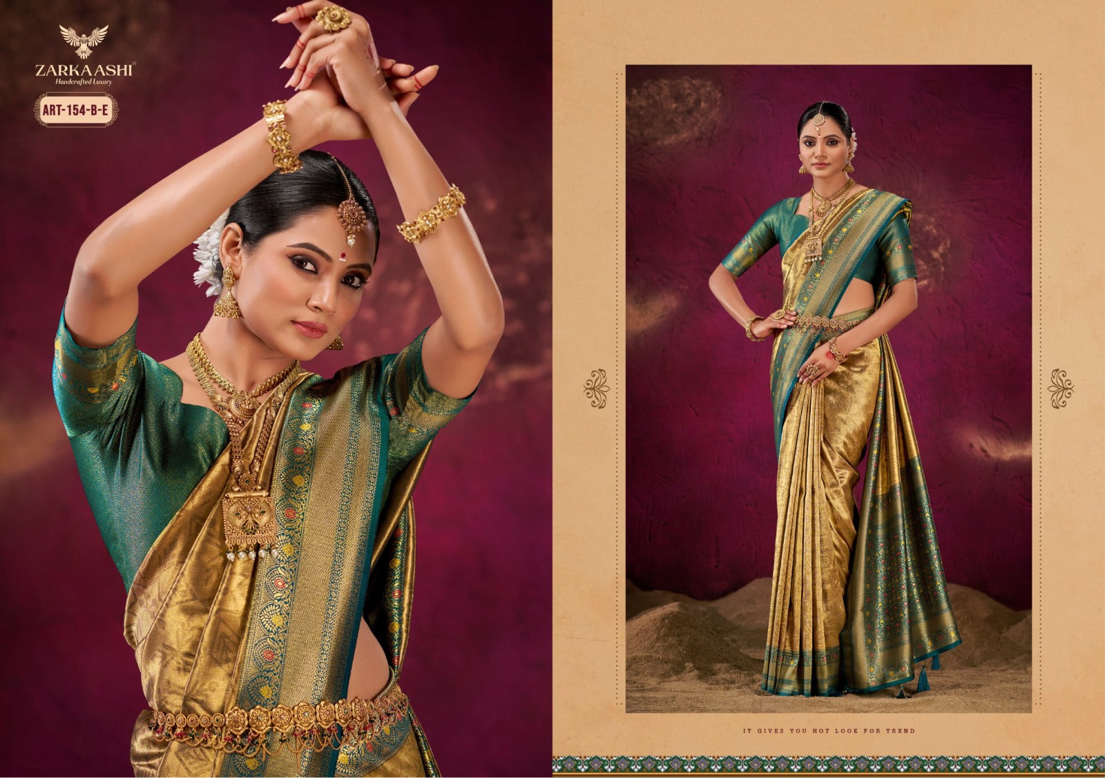 Shimmering Banarasi Katan Silk Saree