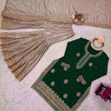 Classic Coding Work Silk Top Sharara