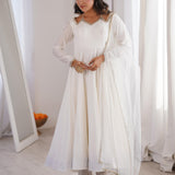 Wedding Roman Silk Anarkali Gown