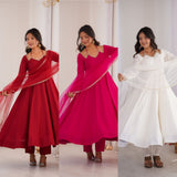Wedding Roman Silk Anarkali Gown