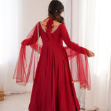 Wedding Roman Silk Anarkali Gown