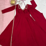 Wedding Roman Silk Anarkali Gown