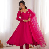 Wedding Roman Silk Anarkali Gown