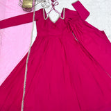 Wedding Roman Silk Anarkali Gown
