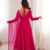 Wedding Roman Silk Anarkali Gown