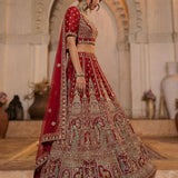 Royal Wedding Embroidered Silk Lehenga