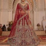 Royal Wedding Embroidered Silk Lehenga