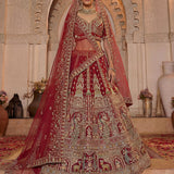 Royal Wedding Embroidered Silk Lehenga