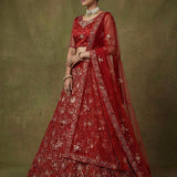 Adorn Bridal Net Lehenga Choli