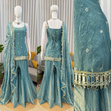 Stylish Fendy Silk Top Plazzo