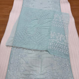 Blockbuster Sky Embroidered Saree