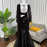 Black Charming Embroidered Lehenga