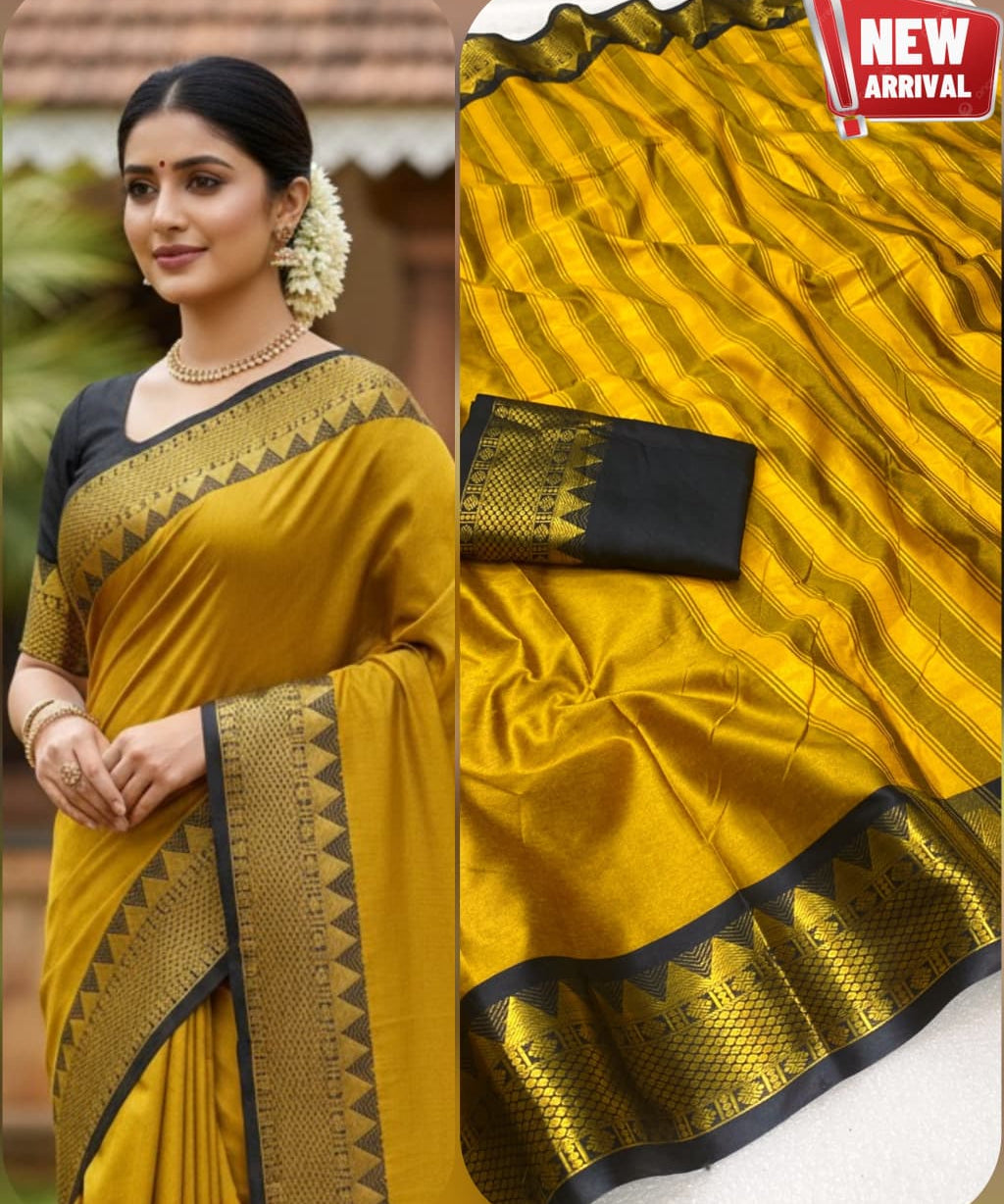 Trishul Pure Cotton Silk Saree
