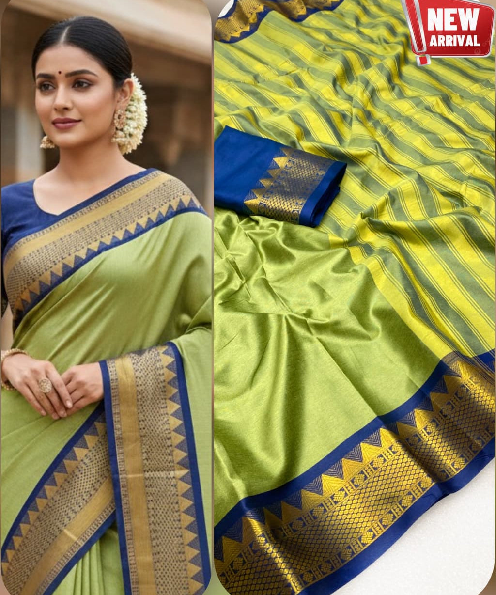 Trishul Pure Cotton Silk Saree