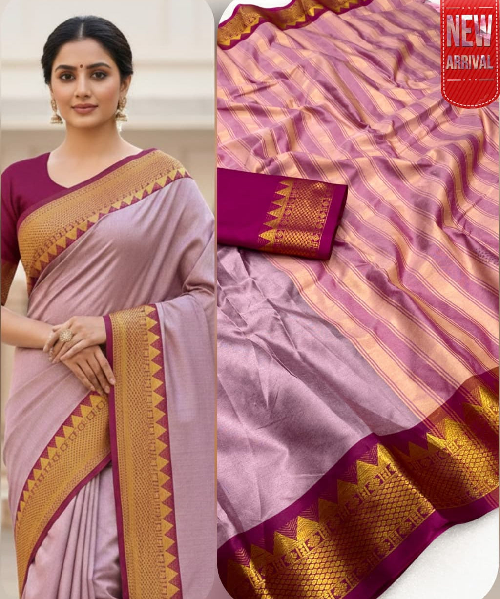 Trishul Pure Cotton Silk Saree
