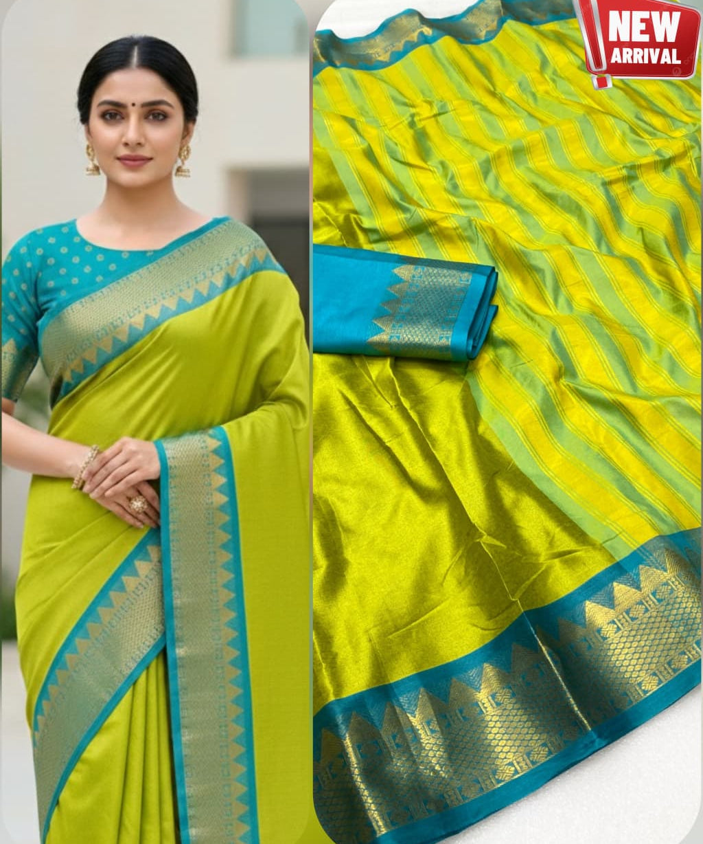 Trishul Pure Cotton Silk Saree