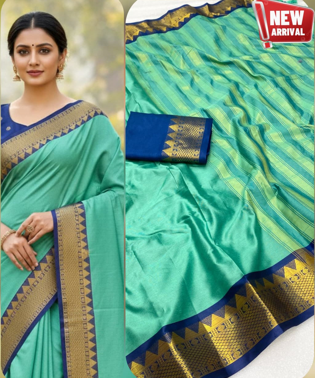 Trishul Pure Cotton Silk Saree
