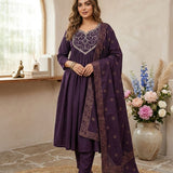 Akshara Chanderi Stright Suit