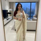 Anmol Space Satin Embroidered Saree