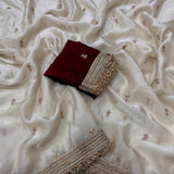 Anmol Space Satin Embroidered Saree