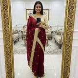 Anmol Space Satin Embroidered Saree