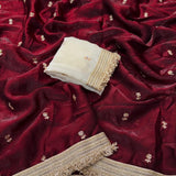 Anmol Space Satin Embroidered Saree