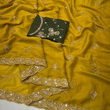 Beautiful Sequence Embroidered Saree