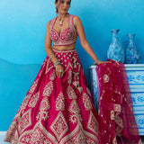 Noor-E-Zari Bridal Silk Lehenga