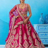 Noor-E-Zari Bridal Silk Lehenga