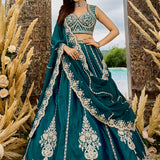 Royal Embroidered Silk Wedding Lehenga