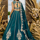 Royal Embroidered Silk Wedding Lehenga