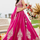 Royal Embroidered Silk Wedding Lehenga