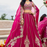Royal Embroidered Silk Wedding Lehenga