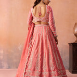 Modern Drape Wedding Tissue Silk Lehenga
