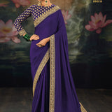 Elegance Wedding Embroidered Silk Saree