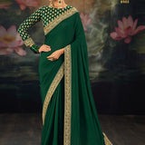 Elegance Wedding Embroidered Silk Saree
