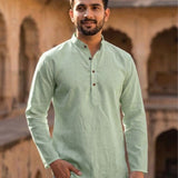 Trending Men's Khadi Linen Short Kurta