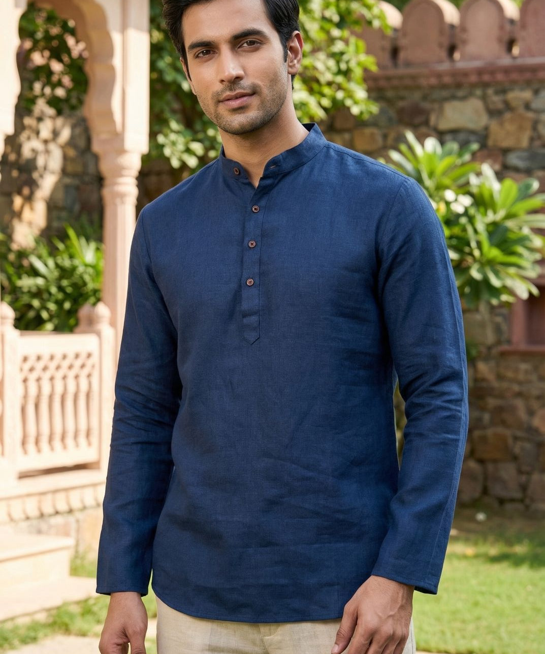 Trending Men's Khadi Linen Short Kurta