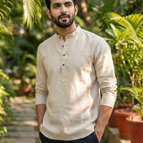 Trending Men's Khadi Linen Short Kurta