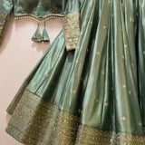 Boutique Satin Silk Embroidered Lehenga
