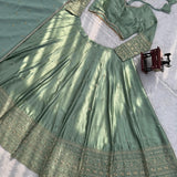 Boutique Satin Silk Embroidered Lehenga