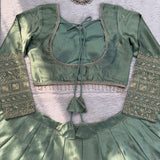 Boutique Satin Silk Embroidered Lehenga