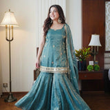 Premium Fendy Silk Top Sharara