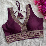Mahi Roman Silk Saree Blouse