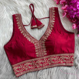 Mahi Roman Silk Saree Blouse