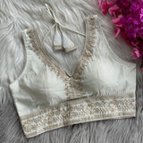 Mahi Roman Silk Saree Blouse